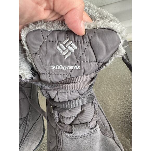 Columbia Minx Shorty Omni-Heat Winter Boot Waterproof Gray Quilted Size 6 Womens - Picture 9 of 14